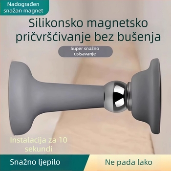 Magnetski silikonski stopper za vrata kupaonice, zidni, bez bušenja, tih, zaštita od sudara