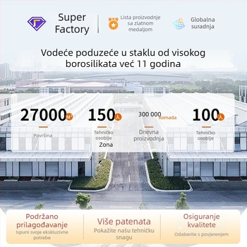 Zatvorena staklena posuda od borosilikatnog stakla, prozirna za čaj, kiseli krastavci i kućno skladištenje