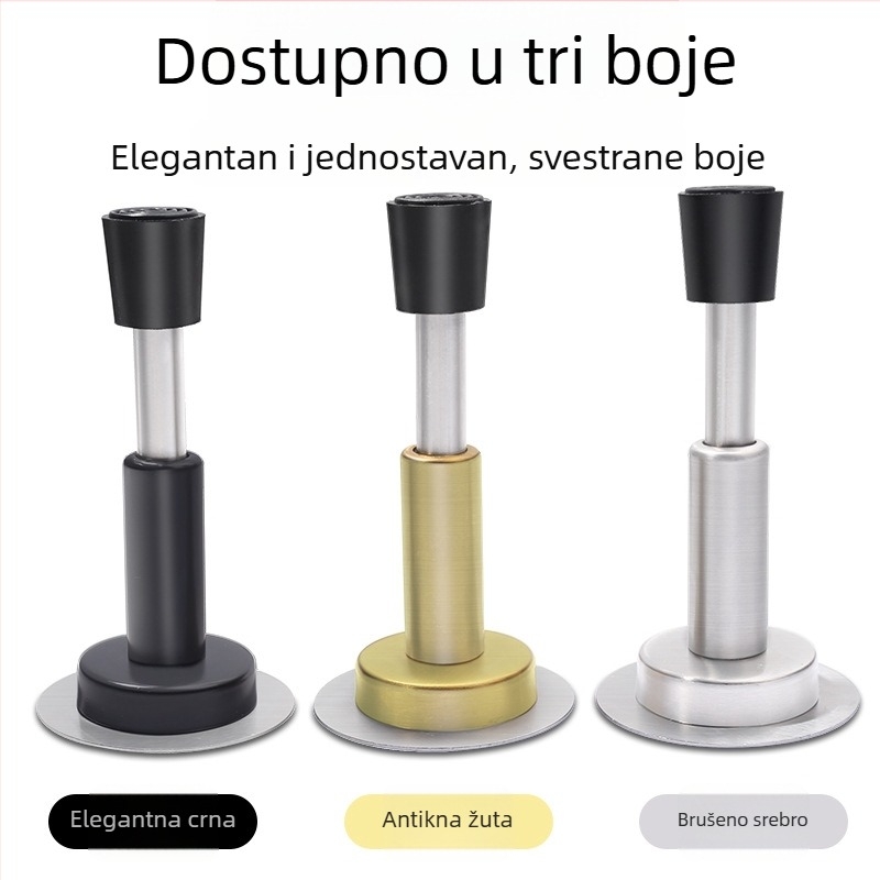 Dverni zaustavljač s vakuumskim prihvatom, bez bušenja, otporan na udarce, za ulazna vrata