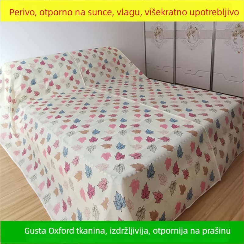 Navlaka protiv prašine za namještaj s cvjetnim uzorkom, poliester – za kauč, blagovaoni stol i krevet