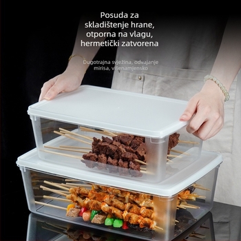 Prozirna kutija za čuvanje hrane za voće, hermetički zatvorena, pogodna za hladnjak i zamrzivač, velikog kapaciteta
