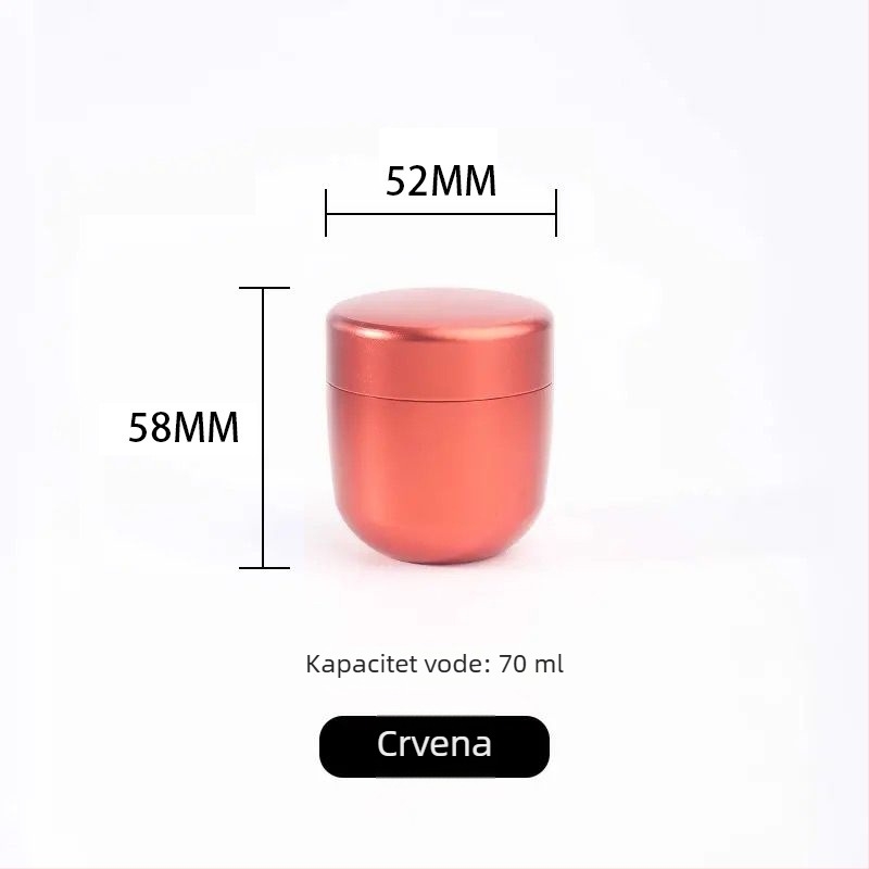 Mala kutija za čaj od aluminijske legure, prijenosna i zatvorena, s graviranjem