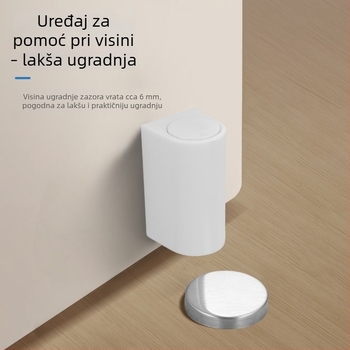 Nevidljiva magnetska privlačnost, montaža bez bušenja, nova kupaonska vrata s protivudarnim učinkom i ultra uskim okvirom od aluminijskog legura i stakla, jaki magneti, lagani luksuzni stil