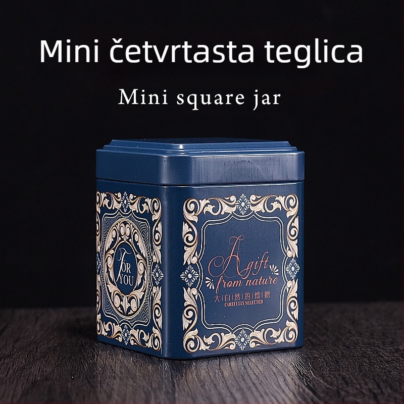 50 g metalna posuda za čaj, kompaktna putna hermetička kutija za čaj, mini pakiranje čaja
