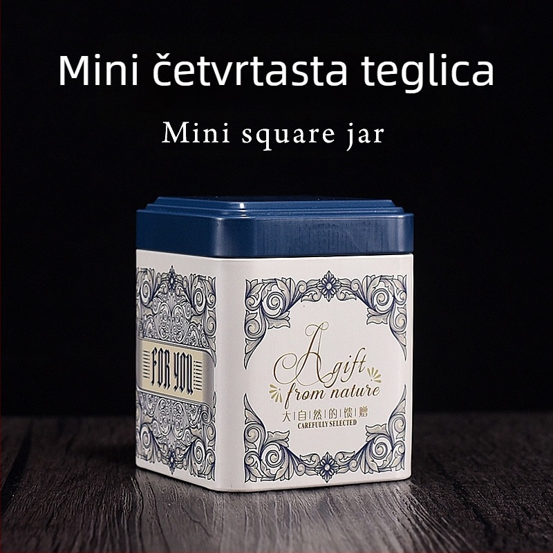 50 g metalna posuda za čaj, kompaktna putna hermetička kutija za čaj, mini pakiranje čaja