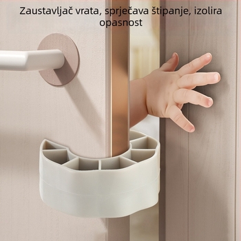 Dječja sigurnosna zapora za vrata – sprječava zaglavljanje prstiju, za spavaću sobu i kupaonicu, za klizna staklena vrata, PVC
