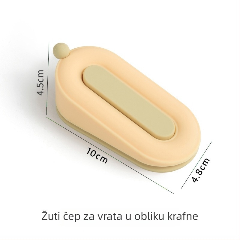 Donut oblikovan držač vrata od mekane PVC gume, kreativan dizajn, tih amortizator, dvostruka upotreba, višenamjenski
