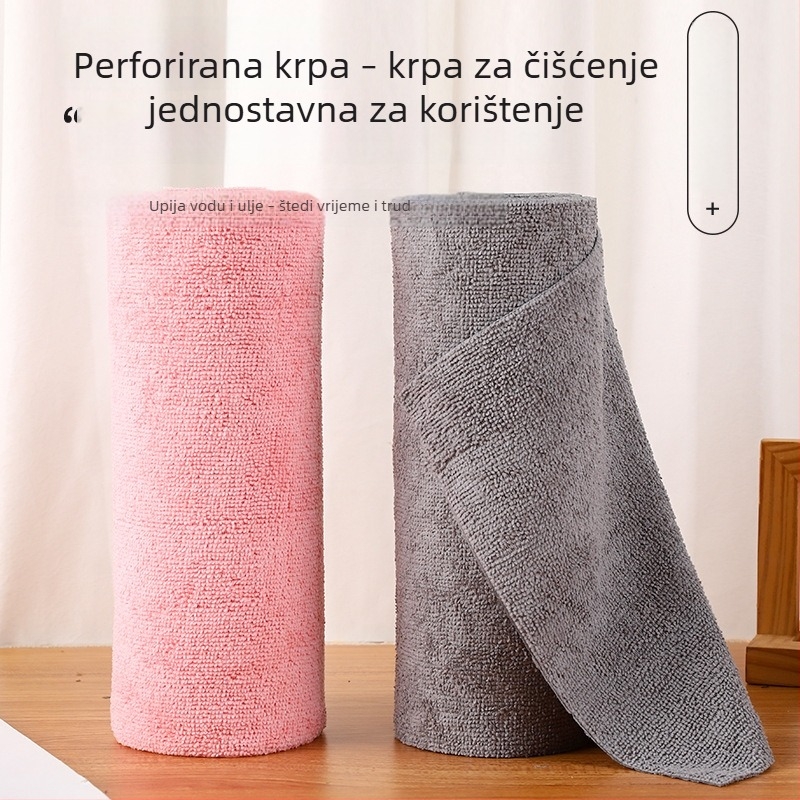 Jinrui povećana krpa za čišćenje, dvostruka uporaba – suho i mokro, upija vodu i masnoću, ne ostavlja vlakna, kuhinjska jednokratna krpa, lako se može poderati