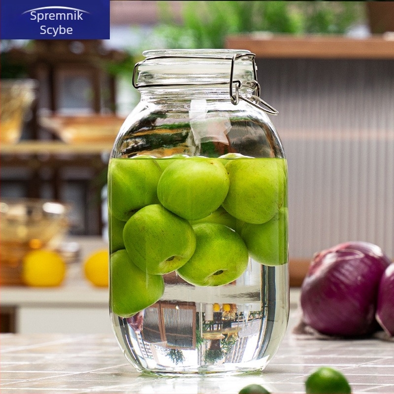 Xibi Pandora staklena posuda za fermentaciju voćnog vina, zatvorena posuda za konzerviranje, 500 ml–5 L, 24 kom/kutija