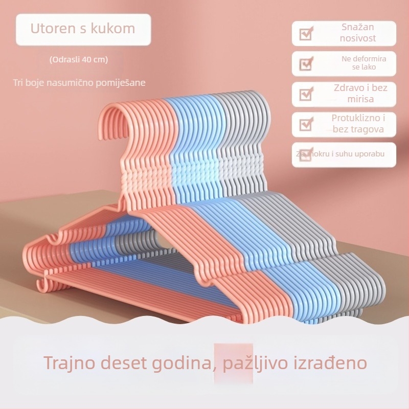 Debeli i prošireni držač za odjeću za kućnu upotrebu, za odrasle i djecu, stalak za sušenje odjeće, za studentski dom