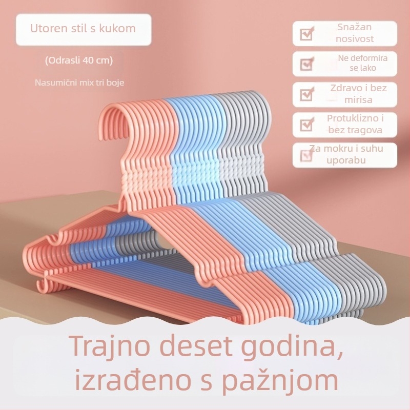 Debeli i prošireni držač za odjeću za kućnu upotrebu, za odrasle i djecu, stalak za sušenje odjeće, za studentski dom