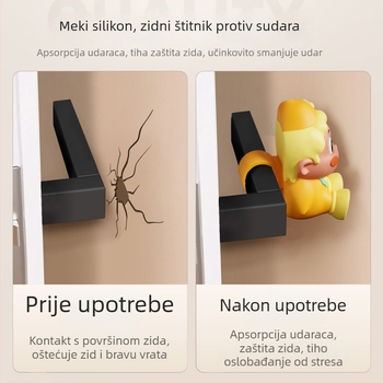 Zvjezdasti tiši vrata stopper s elastičnim zaštitnim omotačem za kvake, zidni, bez bušenja