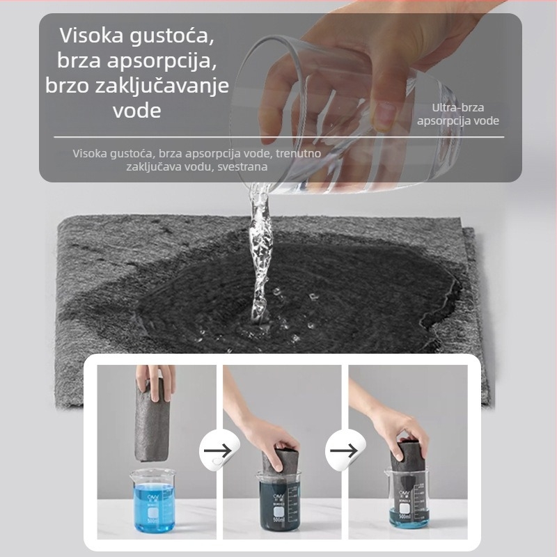 Conduo krpa od superfinih vlakana za staklo, upija, bez vodotiska i tragova, višenamjenska magična krpa