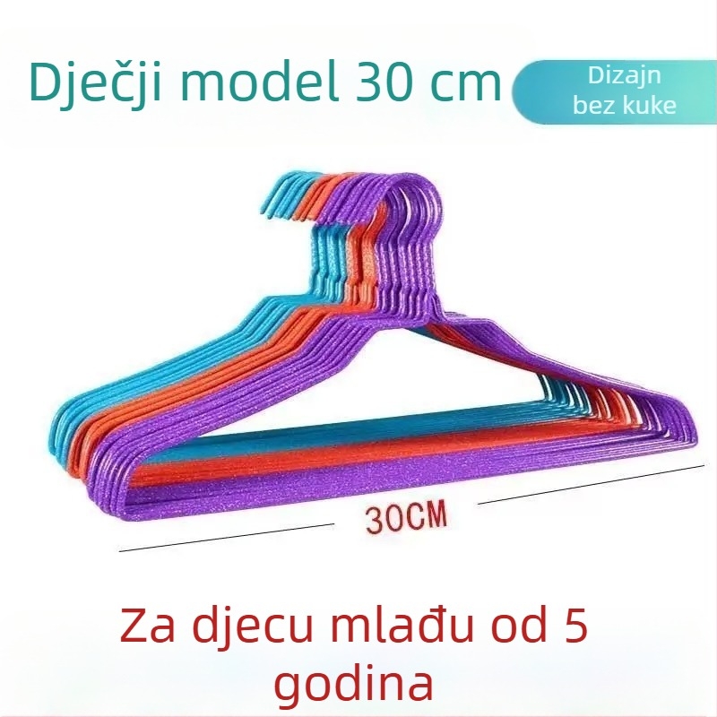 Dodatno debeli, protuklizni produženi vješalice za odjeću za odrasle, za kućnu upotrebu i skladištenje u garderobi