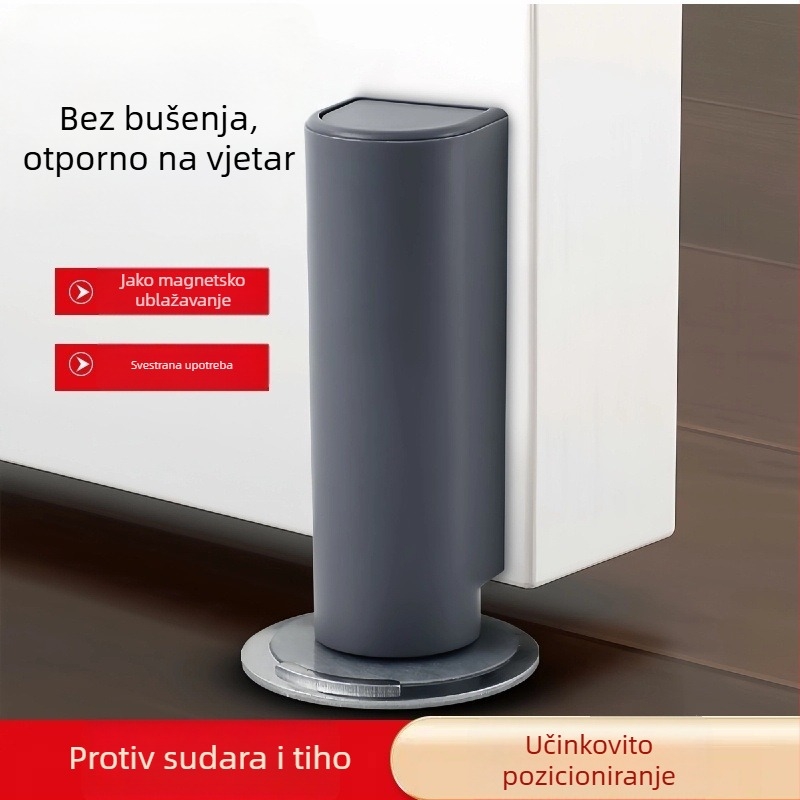Bez bušenja: držač vrata s protiv udara, tiшim podnim usisavanjem za frameless staklena vrata, produženi ultra-uski držač