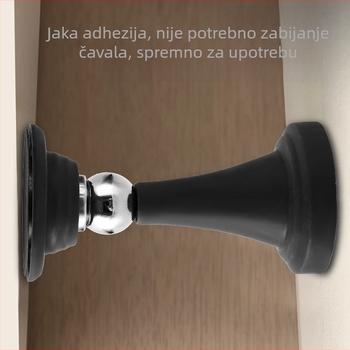 Silikonski vrata stopper za sobna vrata od drveta, bez bušenja, magnetski, tih zaštita od sudara, na zid, pogodan za staklena vrata i kupaonicu