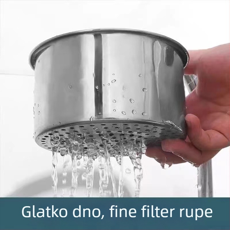 Trokutasti koš od nehrđajućeg čelika sa filtrom, visići, dizajn labud