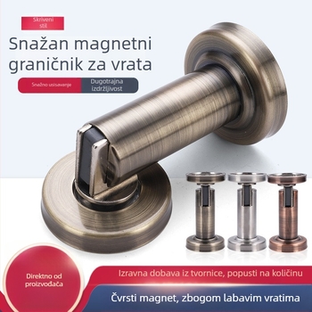 Nerđajući čelični magnetski zaustavljač vrata, zidni, odvojivi, tiho zaštitnik za spavaću sobu i kupaonu