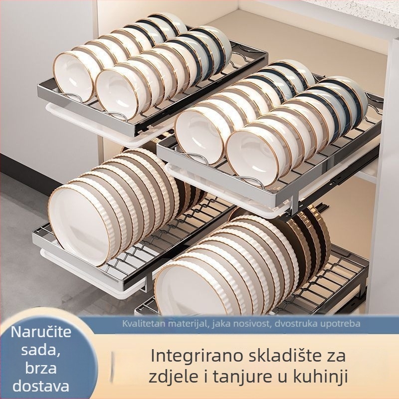 Izvlačni regal za posuđe u kuhinji