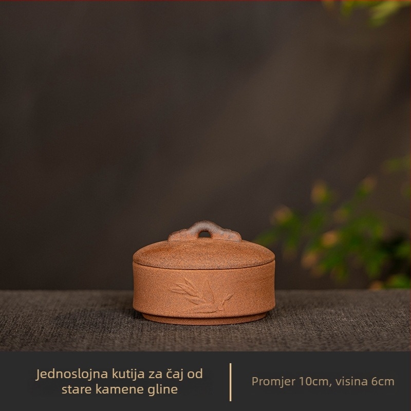 Keramička posuda za čaj od purpurne pijeska, zatvorena, za skladištenje suhoga čaja, retro stil, za bijeli čaj i Pu'er