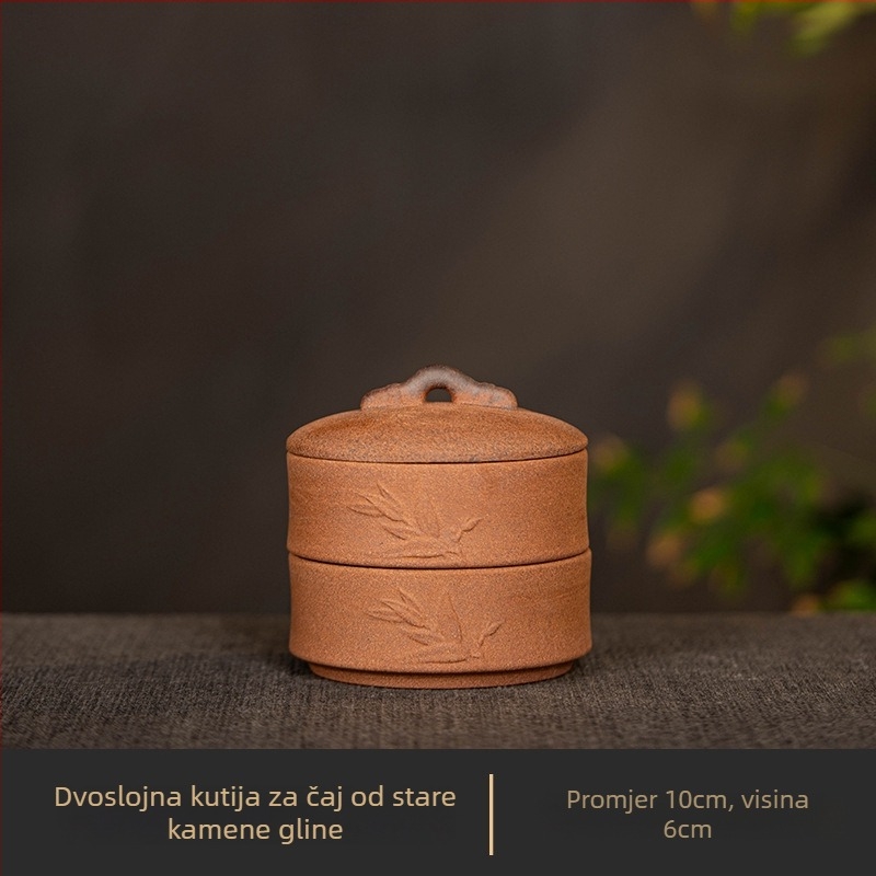 Keramička posuda za čaj od purpurne pijeska, zatvorena, za skladištenje suhoga čaja, retro stil, za bijeli čaj i Pu'er