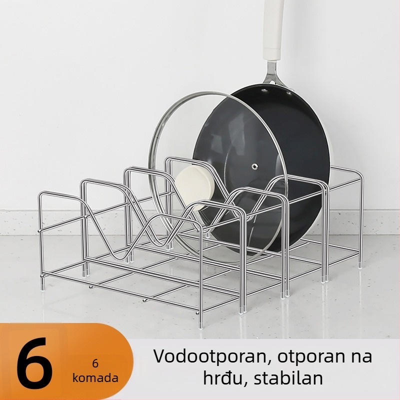 Nehrđajući ormar za spremanje tava i lonaca, ugrađeni zidni nosač, bočno skladište ispod sudopera za druge predmete