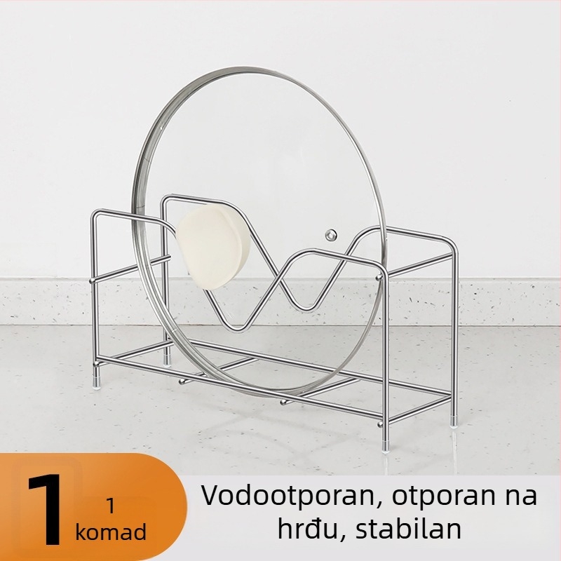 Nehrđajući ormar za spremanje tava i lonaca, ugrađeni zidni nosač, bočno skladište ispod sudopera za druge predmete
