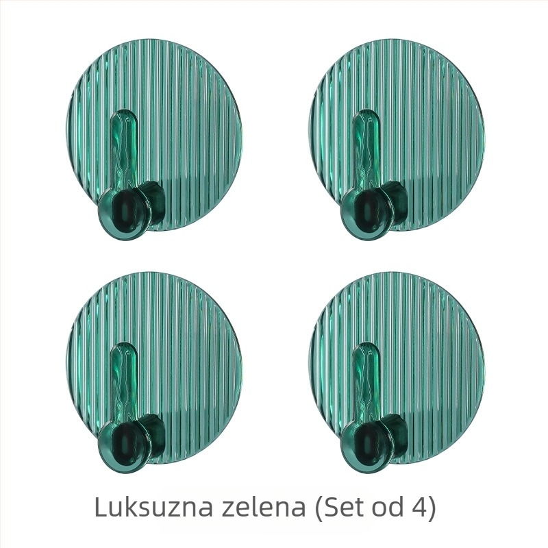 4 komada samoljepljivih vješalica za vrata – bez bušenja, bez oštećenja, lagani luksuzni stil, kupaonica i kuhinja, nosivost 3 kg