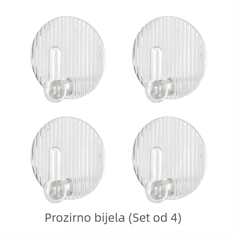 4 komada samoljepljivih vješalica za vrata – bez bušenja, bez oštećenja, lagani luksuzni stil, kupaonica i kuhinja, nosivost 3 kg