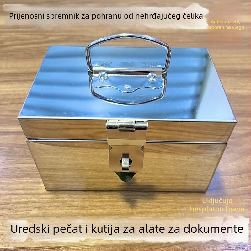 Nerđajući čelična mala kutija s kodnim zaključavanjem, 18 L, za pohranu u automobilu