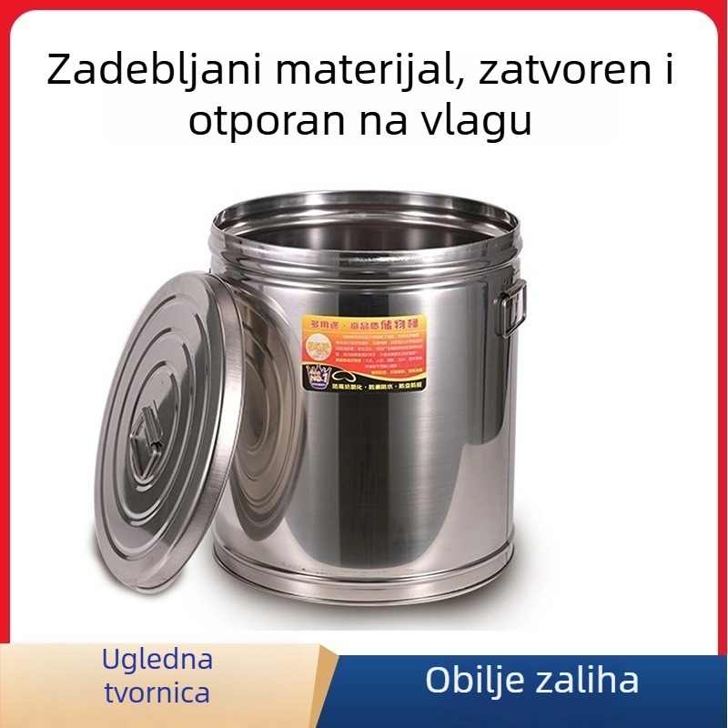 Nehrđajući čelični spremnik za skladištenje riže, brašna i čaja – zapečaćen, otporan na insekte i vlagu, čvrst i velikog kapaciteta