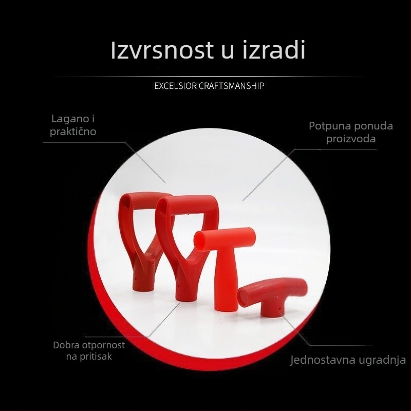 PVC plastične drške lopate s Y- i T-oblikom, drške od željeza i čelika, cjelokupni raspon modela