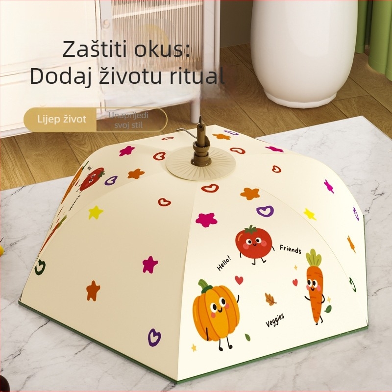 Zimski izolirani sklopivi četvrtasti pokrov za hranu, veliki pokrov za povrće i jela, zaštita od prašine