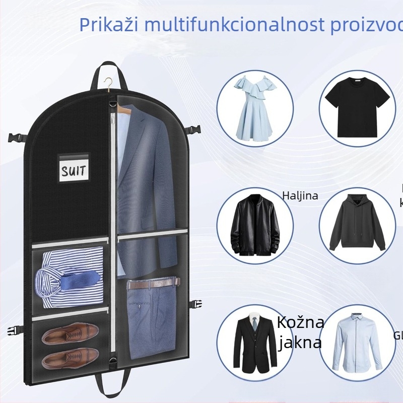 Crna navlaka za odjeću od netkanog materijala za pohranu u ormaru