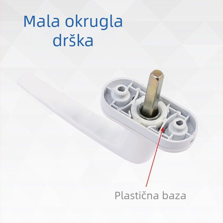 Drška za prozor od plastično-čelične smjese s potpuno metalnim prijenosom, vučna drška za prozore i vrata s rotirajućim spojnim zaključavanjem