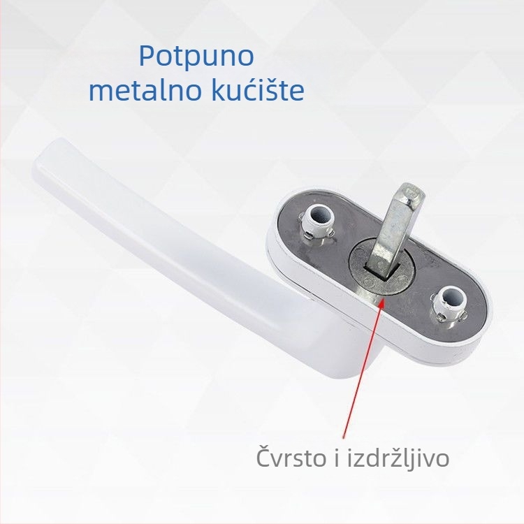 Drška za prozor od plastično-čelične smjese s potpuno metalnim prijenosom, vučna drška za prozore i vrata s rotirajućim spojnim zaključavanjem