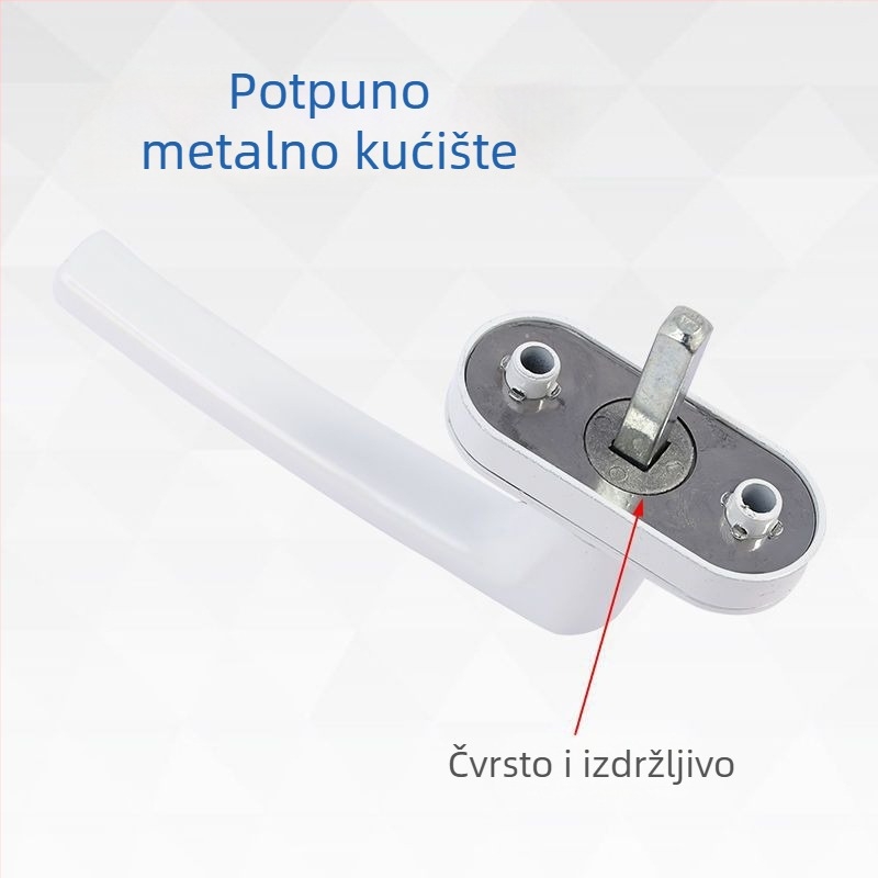 Drška za prozor od plastično-čelične smjese s potpuno metalnim prijenosom, vučna drška za prozore i vrata s rotirajućim spojnim zaključavanjem