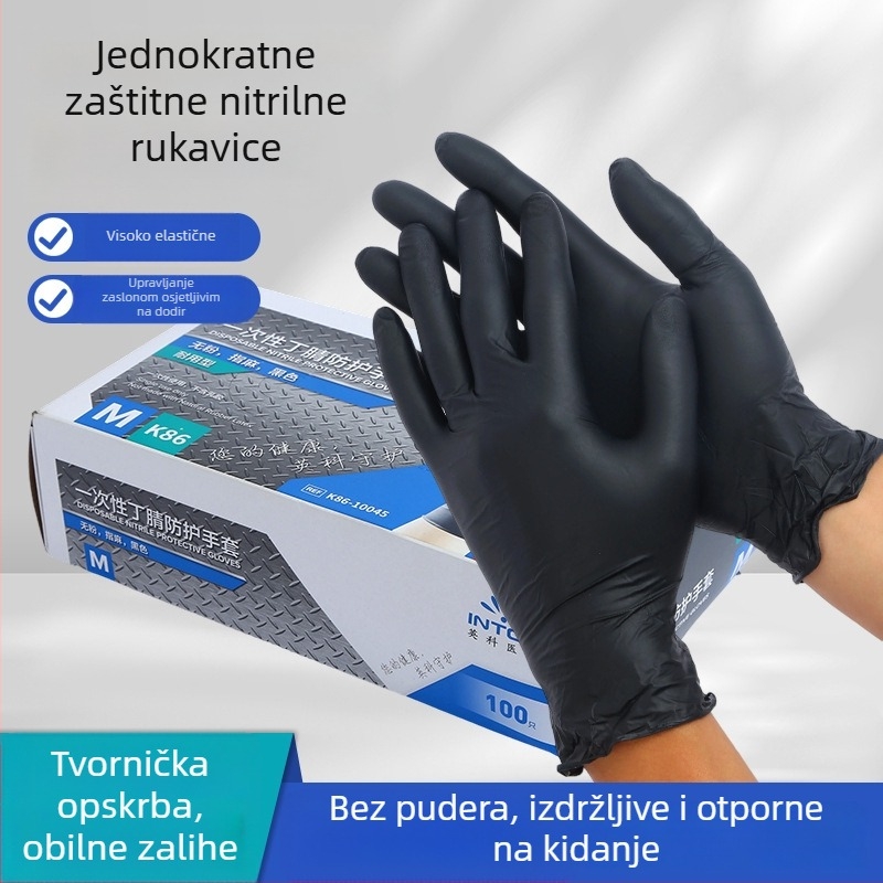 Jednokratne nitrilne rukavice, PVC debljine, izdržljive, prehrambene kvalitete, vodootporne i otporne na ulje, za kućnu upotrebu
