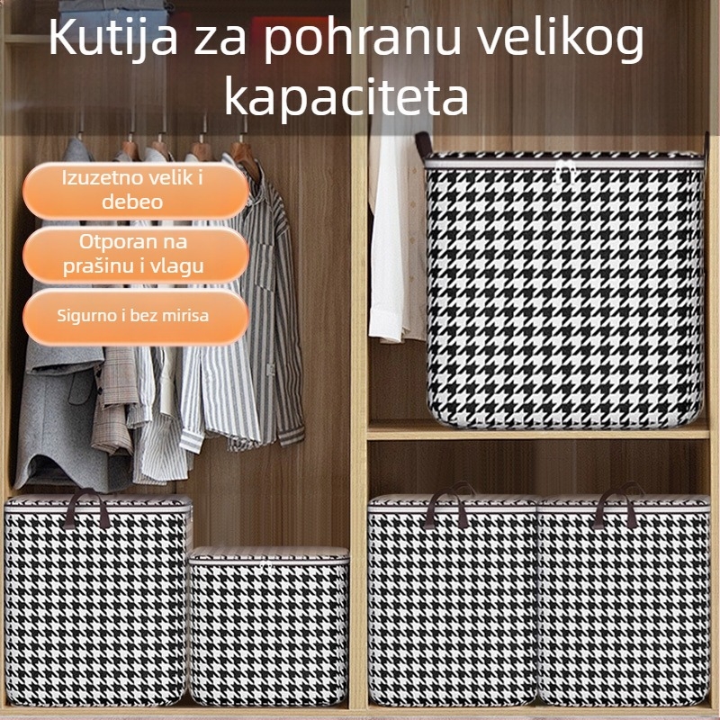 Kutija za pohranu odjeće za kućnu upotrebu, velik kapacitet, ekstra veliki garderobni organizator, otporna na prašinu kutija