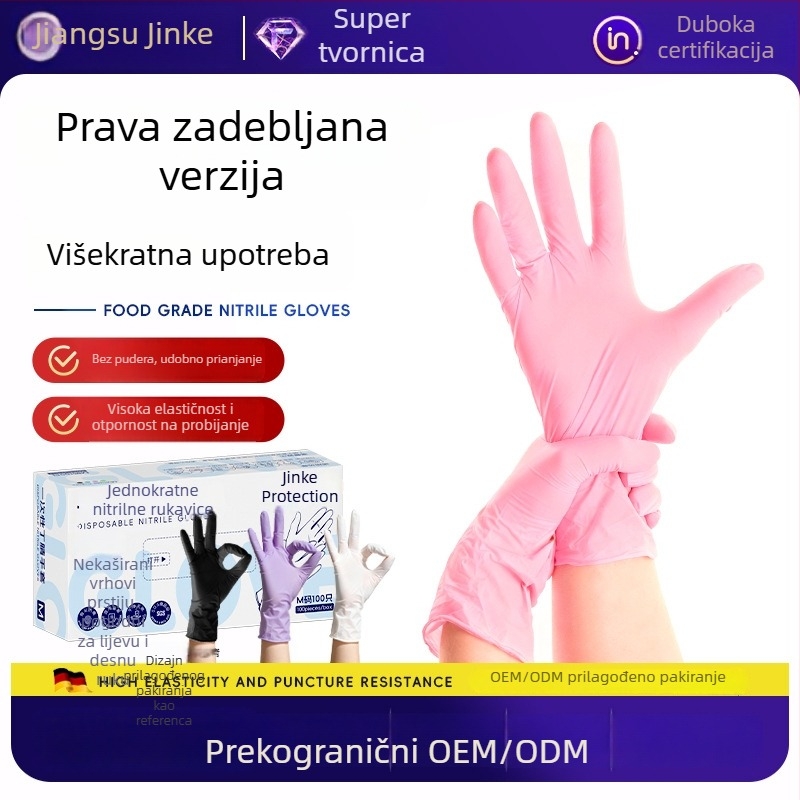 Nitrilne jednokratne rukavice, prehrambene kvalitete, zaštitne rukavice za čišćenje, izdržljive kuhinjske rukavice za kuhanje