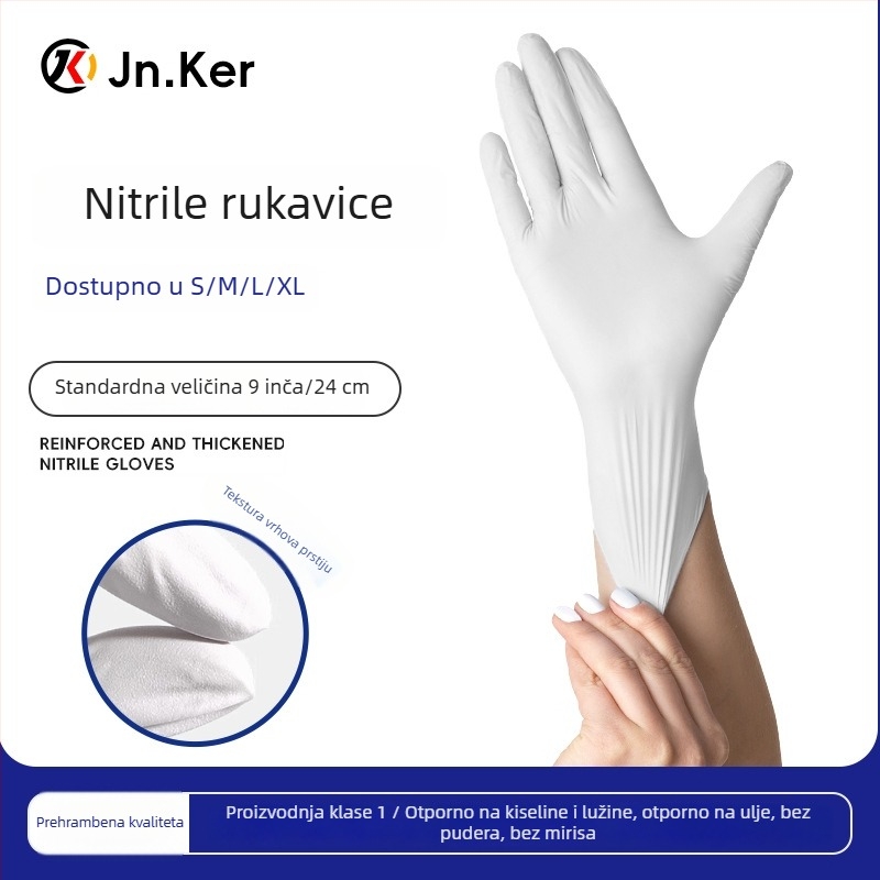Nitrilne jednokratne rukavice, prehrambene kvalitete, zaštitne rukavice za čišćenje, izdržljive kuhinjske rukavice za kuhanje
