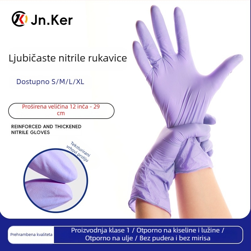 Nitrilne jednokratne rukavice, prehrambene kvalitete, zaštitne rukavice za čišćenje, izdržljive kuhinjske rukavice za kuhanje