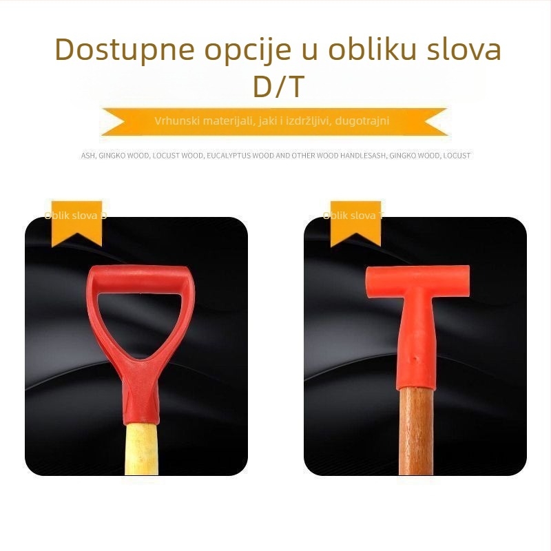 Plastična T-oblik ručka za lopatu