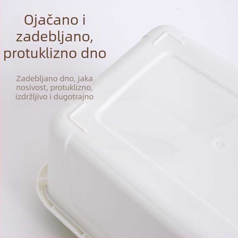 Višefunkcijska plastična kutija za pohranu, velika kapaciteta 5 L, prašinu otporna, prijenosni organizator za igračke i sitnice