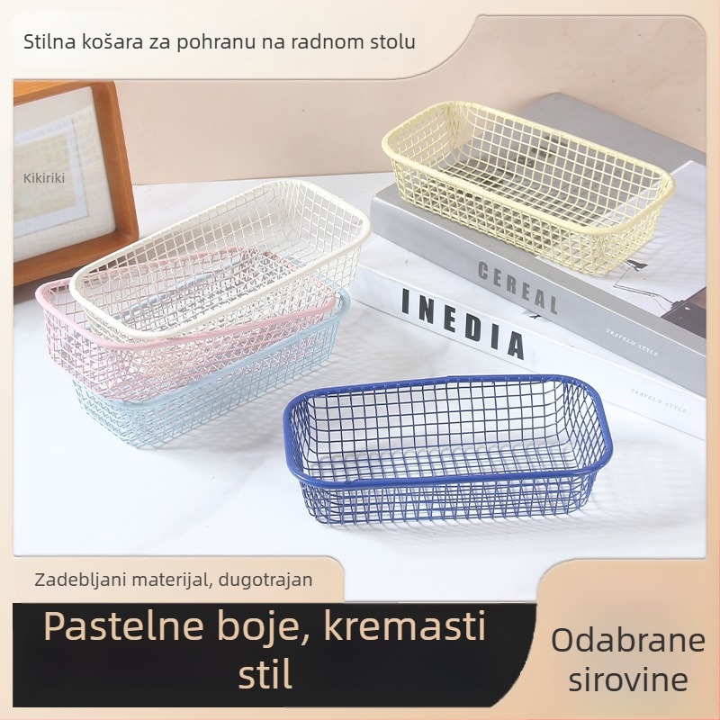 Ins stil kovani košarica za skladištenje – mali stolni organizator za ured, minimalistički dizajn