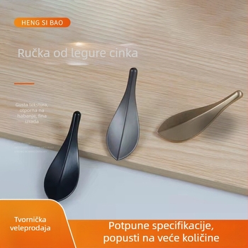 Drška ormarića od cinkovog legura, čvrsta, lagani luksuz, minimalistički dizajn, mala ručka za ladice i ormariće
