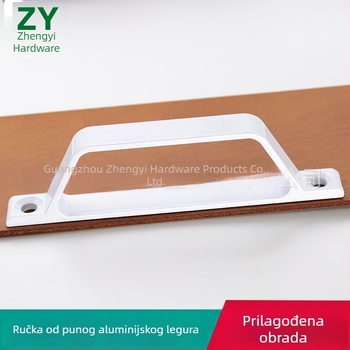 Ručke od aluminijske legure za vrata i prozore za klizna vrata, mala D-oblik ručka, premaz u prahu