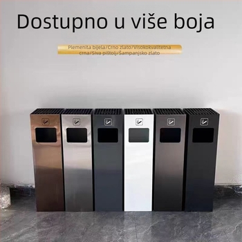 Stup nehrđajućeg čelika za opuške cigareta i vanjski koš za otpad za zonu za pušenje, hol, vertikalni pepelnjak