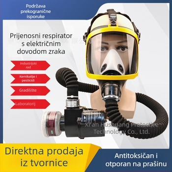 Potpuna maska za lice s napajanjem zračnim tokom, zaštita od prašine, poljoprivreda i rudarstvo, punjiva