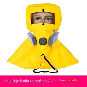 Kapa za zaštitu od prašine i toksičnih plinova za sprejanje boje, brušenje i dekoraciju, otporna na kiseline i lužine, prozračna, zaštita od kemijskih prskanja